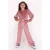 B.Nosy fluwelen rechtvallende jumpsuit met ballonmouwen – roze