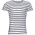 SOLS Heren Miles Gestreept Ronde Hals T-shirt (Wit/Zwaar)