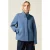 Oltre High-neck Scuba Coat Light Blue