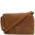 Shabbies Amsterdam suede crossbody tas Saar Stitched cognac