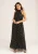 Jacquard maxi-jurk met halternek