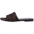 Moschino Flat Sandals In Allover Logo Nylon Brown