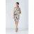 A-lijn jurk met beige print