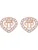 Philipp Plein Oorbellen  rose-goud / zilver