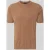 FYNCH-HATTON regular fit T-shirt met linnengehalte in brei-look