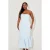 Odd Muse Strapless Peplum Midi Dress Blue