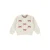 Dirkje rechtvallende sweater met print – wit