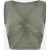 Stevige Rib Twist Voorkant Crop Top