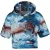 FILA Cide Aop Cropped Hoody Blue Acrylic Pouring Aop