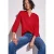 Street One Dames Blouse in effen kleur in Rood