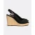 Tommy Hilfiger Iconic Elena Sling Back Dames Zwarte Wedge Sandalen