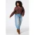 MS Mode Plus Size blouse met stippen – bruin/ecru