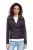 Dames leren paarse Brando bikerjack – Constantia