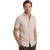 Ledub Modern Fit overhemden beige gemêleerd korte mouw