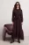 Trendyol Modest Dames Bruin Gestructureerd Maxi Lang Skater Modest Jurken