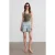 Hoge Taille Geruite Short met Ceintuur