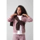 NAME IT KIDS rechtvallende gebreide gestreepte vest – roze