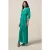 Oltre Long Silk Blend Dress Green