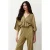 TRENDYOLMİLLA Dames Kaki Effen Lang Regular fit Blouses