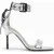 AllSaints Noir Sandal Mirror Silver