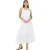 Brave Soul Dames Gelaagde Halter Nek Mouwloze Midi Jurk (Wit)