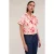 Motivi Short Shirt With Chinè Pattern Red
