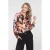 Geisha gebloemde blouse – oranje/zwart
