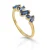 Orphelia ‘Novel’ Dames 925 Zilveren Ring – Goud ZR-7534