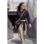 TRENDYOLMİLLA Dames Zwart Effen Lang Getailleerd Sweatshirts