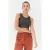 Geribbelde Mouwloze Crop Top