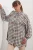 Oversized Geruite Crêpe Blouse