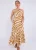 Bruine zebraprint Halterhals Maxi Dress