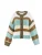 Imily Bela Gebreid vest  aqua / karamel / olijfgroen / wit