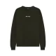Rellix katoenen oversized gebreide trui met backprint – donkergroen