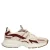 Manfield chunky leren sneakers – beige/bordeaux