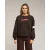 Sweatshirt met dierenprint en de tekst ‘iconic’ in neonkleur.
