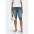 JDY wide leg regular waist bermuda short medium blue denim