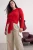 Trendyol Curve Dames Rood Effen Lang Getailleerd Grote maten Blouses