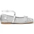 Michael Kors Collette Wrap Ballet Shoe In Silver
