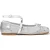 Michael Kors Collette Wrap Ballet Shoe In Silver