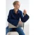 TRENDYOLMİLLA Dames Donkerblauw Effen Lang Regular fit Overhemden