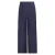 Like Flo Young wide leg regular waist casual broek donkerblauw met textuur