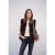 Bodywarmer van imitatiebont met knopen