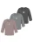 normani Shirt ‘Taupo’  antraciet / lichtgrijs / mauve / wit