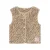 Daily7 teddy rechtvallend gilet met dierenprint – zand
