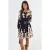 Bloemenprint V-hals Mini Jurk met Ceintuur