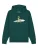 Watapparel Sweatshirt ‘ Alien on a paper plane ‘  petrol / gemengde kleuren