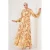 Bladprint Lange Mouwen Gelaagde Maxi Jurk