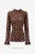 Tramontana Velvet Stretch Lace Top C65-21-401 T-shirt Lange Mouw 002650-chocolate