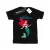 Disney Meisjes De Kleine Zeemeermin Lijn Ariël Katoenen T-shirt (Zwart)